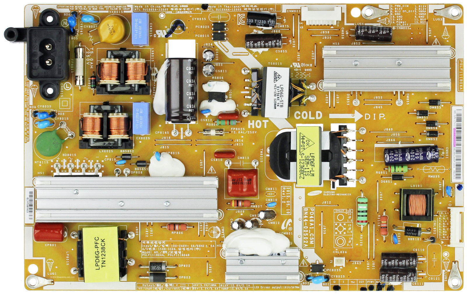 Samsung BN44-00502A (PD46A1_CSM) Power Supply / LED Board